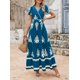 thumbnail image 5 of Vestido largo PRETTYGARDEN para mujer, verano 2025, cuello en V, estampado floral, 5 of 8