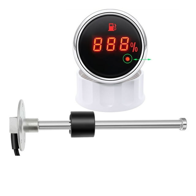 52mm Marine Boat Car Digital Fuel Tank Level Gauge 0-190 Waterproof Fuel Level Meter + Sensor ,High Sensitivity & Precision