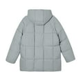 thumbnail image 6 of Breezora Women's Long Hooded Down Alternative Jacket Insulated Warm Winter Parka Cozy Outerwear XXS Size Grey, 6 of 7