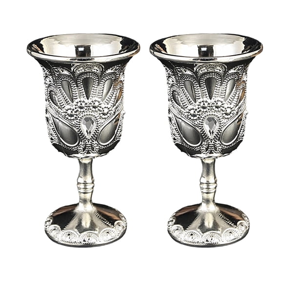 Metal Embossed Goblets for Medieval European Home Cocktail Parties