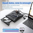 thumbnail image 2 of USB3.0 TYPE 3-in-1 Multi-Function External Mobile Drive CD DVD Burner, SD Card, U Disk Player Read ,Portable and Lightweight, 2 of 5