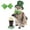 Green, variant on St. Patrick’s Day Pet Bow Tie, Irish Shamrock Design – Adjustable Collar Accessory for Dogs, Cats – Green