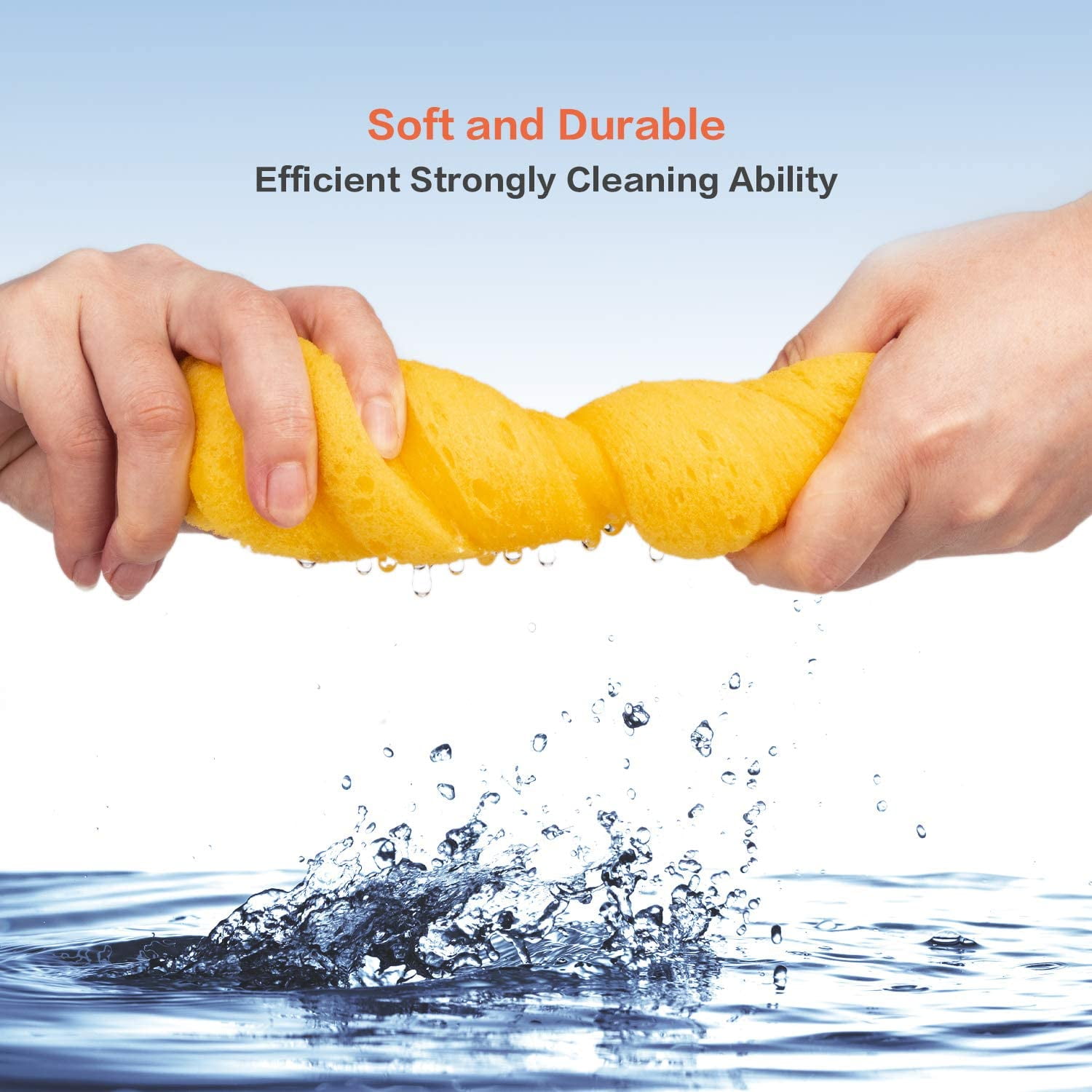 Scrubit Microfiber Car Wash Sponge Non-Scratch Microfibers for Cleaner Cars, Great for Everyday Cleaning - Automobile Cleaning Sponges Essential Part of Any