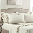 thumbnail image 4 of Lush Decor Solid Print Sheet Sets, King, Beige, 6-Pieces, 4 of 11