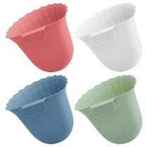 LABSERRON 4Pcs Hanging Guardrail Flower Pot with Simple Chic Design for Household Users
