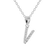 Personalized Cubic Zirconia Initial Pendant