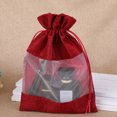 thumbnail image 3 of 5 Pcs Christmas Wedding Party Favor Bag, Jewelry Pouches with Drawstring, Drawstring Bags for Jewelry, Makeup, Candy, Desserts, 3 of 5