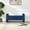Navy Blue + Plywood + Foam, variant on Modern Teddy Bed End Bench with Arms and Storage,Upholstered Large Foot Rest Stool, Comfy Window Vanity Bench for Living Room,Bedroom,Dorm,Coffee Table,Teddy Cream