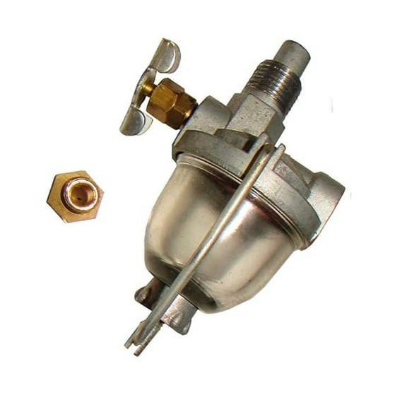 61782C91 Sediment Bowl Assembly for Case IH Tractor A B C Super AV AV1 Cub Lo Boy - 2" Dia. Glass Bowl, 5/8-18 Male Threads, Gas Fuel Filter