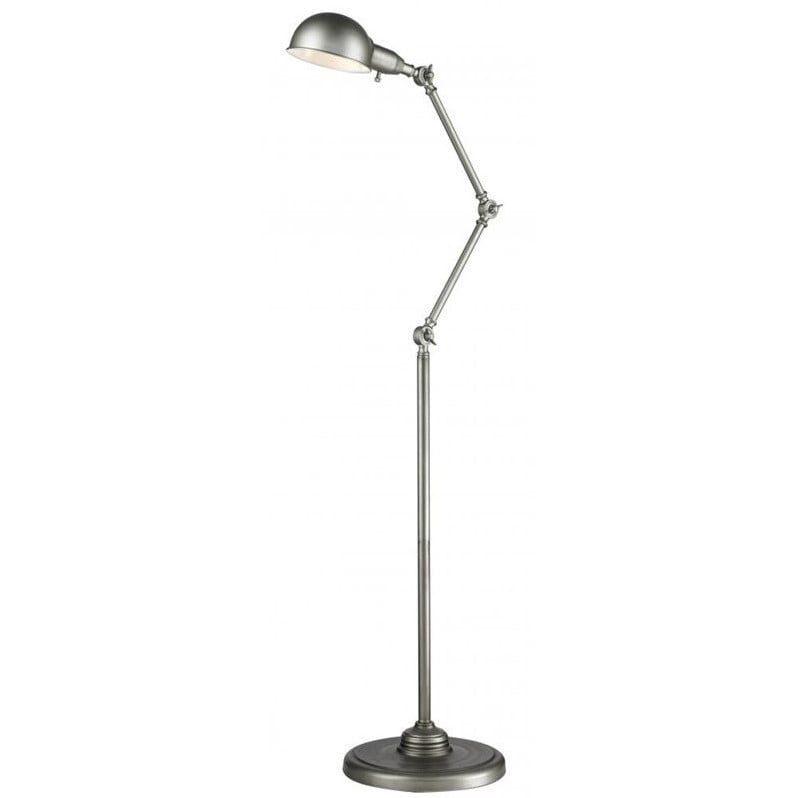 Z Lite Stuart 1 Light Floor Lamp In Burnished Silver