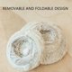 thumbnail image 3 of Winter Warm Cat Cave Round Foldable Pet Bed Deep Sleeping Cat Tunnel Bed Pet Sleeping Bed Long Plush for Cats and Small Dogs ShopWise Round, 3 of 7