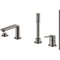 thumbnail image 4 of Grohe Lineare 195772431 4-Hole Single-Handle Deck Mount Roman Tub Faucet with 1.75 GPM Hand Shower in Matte Black, 4 of 7