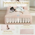 thumbnail image 4 of Aukfa 79" Extra Long Chaise Lounge Oversized Indoor Chair Boneless Couch for Living Room, 3Pillows, Pink, 4 of 9