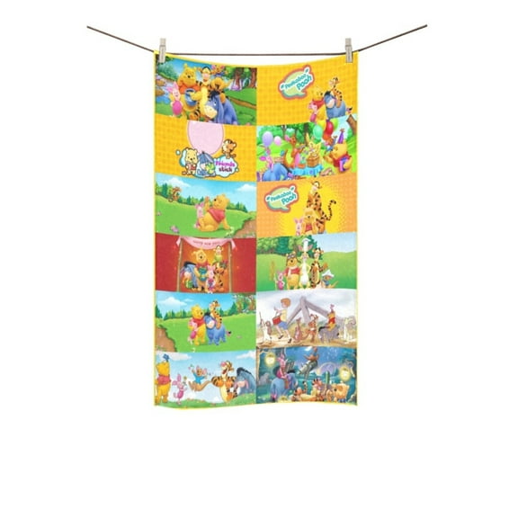 Kids Face Towel Hand Towel for Winnie-the-Pooh Soft Highly Absorbent Bath Kitchen Bathroom Decor for Boys Girls Gifts 14x30 Inch