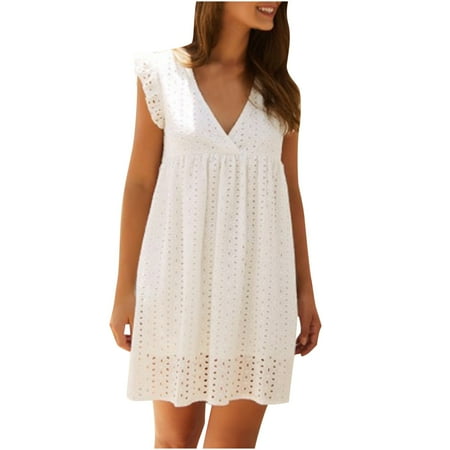 

Long Sleeve Dress for Women Pink Dress for Women Trendy Womens Pure Dress Summer Sleeveless V-Neck Leisure Lace Dresses Mini Dress Summer Savings Dress Pants Women Formal Dresses for Women