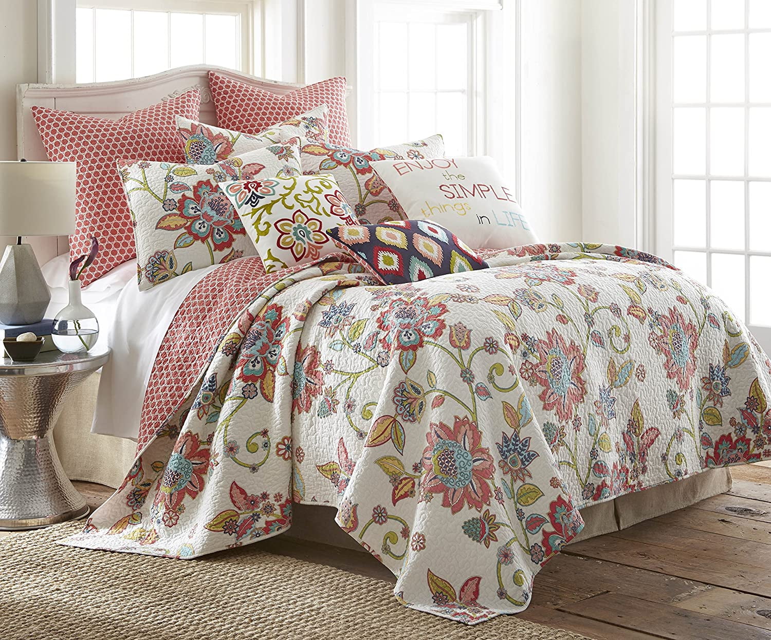 Levtex Home Clementine Spring Quilt Set Twin Quilt + One Standard