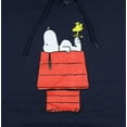 thumbnail image 3 of Peanuts Juniors' Snoopy And Woodstock Red Doghouse Hooded Sweatshirt Pullover Hoodie, 3 of 5