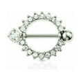 thumbnail image 1 of Anneaux de Protection pour Mamelon en Acier Chirurgical Rond Pavé 14 Ga - Vendus par Paire, 1 of 5