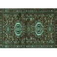 thumbnail image 1 of Ahgly Company Indoor Rectangle Persian Turquoise Blue Traditional Area Rugs, 5' x 7', 1 of 4