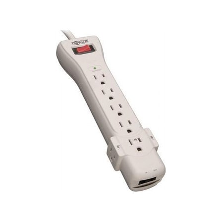 Tripp Lite Protect It! 7-Outlet Surge Protector w/ Fax/Modem Protection, 1080 J