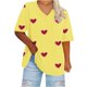 thumbnail image 1 of Camisetas de Verano de las Mujeres con Cuello en V de Manga Corta Impresa, Camiseta Deportiva para Uso Casual Y Diario, 1 of 4