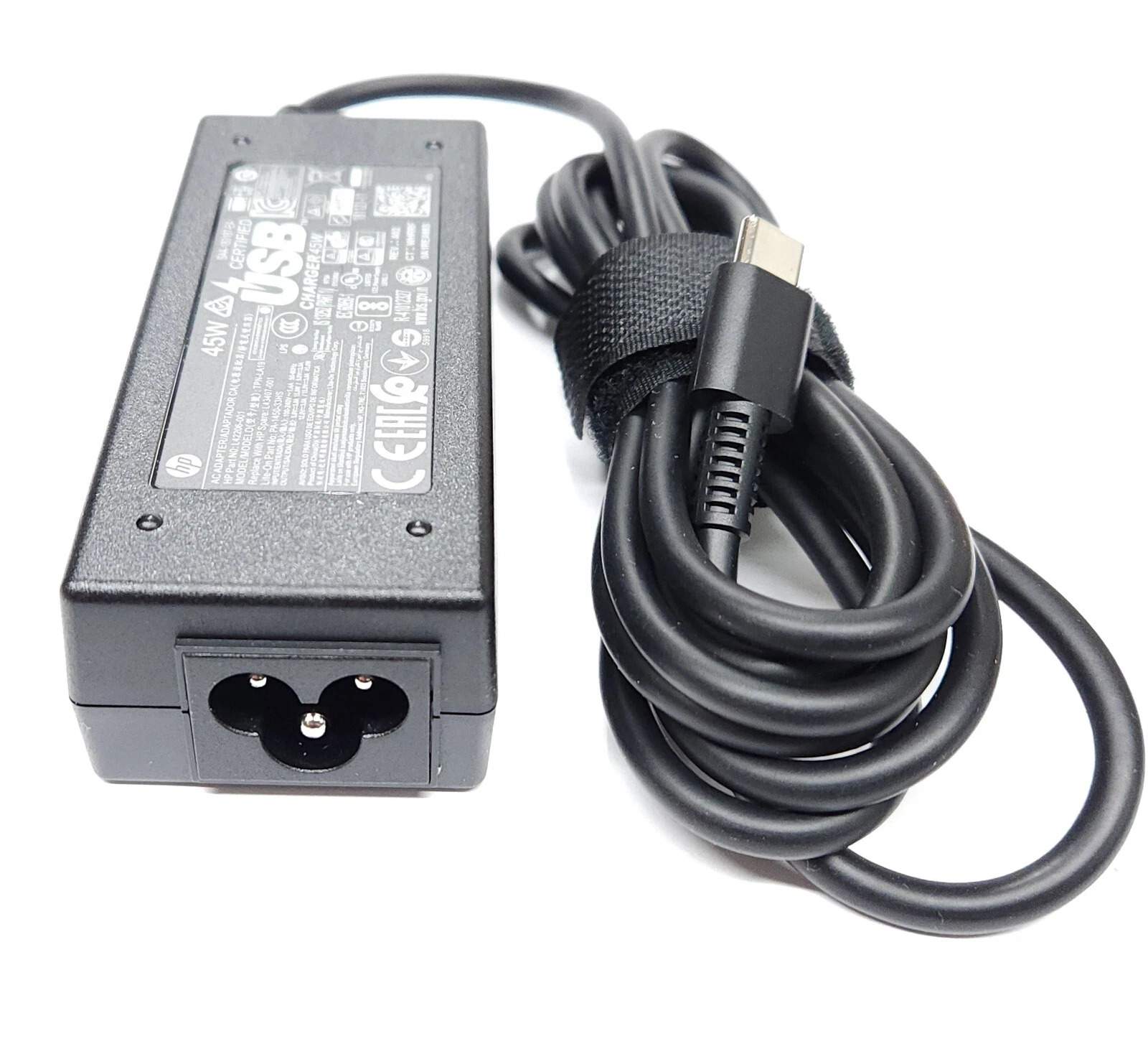 Genuine 15V 3A 45W USB Type C for HP CHROMEBOOK 14B-CA0036NR, 11A G6 EE, L42206-003 L43407-001 L64297-004 TPN-AA07 L42206-004 935444-002 844205-850 TPN-LA19 L43407-001 L42206-001 Power Supply