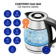 Chefman Electric Water Boiler, Fast Boiling, 1.2L, 1500W, Stainless