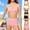 Style3-Pink girl swimsuits, variant on Mceream Girls Bathing Suit Two Piece Summer Bikini Set with Chest Pad Sun Protection Adjustable Straps Swimwear Quick Dry Beachwear 8-14 Years