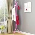 thumbnail image 3 of Free Standing Coat Rack Metal Stand Hall Tree Entry-Way Hanging Clothes Hat Scarf Holder Home Office Floor Hanger Multi Hooks Organizer, 3 of 17
