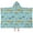 Excavator and Road, variant on Excavator and Stop Sign Blue Teens Hooded Bath Towel Wrap for Ages 3 To 12,Quick Dry Lightweight Soft Microfiber Bath Beach Pool,50"x30"