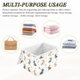 thumbnail image 6 of Yayeee Collapsible Cube Storage Bin with Lid Fabric Closet Decorative Basket with Handles, Cartoon Bunnies, 6 of 7