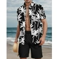 thumbnail image 3 of Men's 2 Piece Vacation Beach Outfits Floral Button Down Shirt and Shorts Sets, 3 of 4