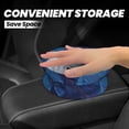 thumbnail image 2 of Round Car Trash Can 7×5.9in Waterproof, Durable, Not Easy To Fade, Easy To Install And Disassemble To Prevent Interior Pollution Blue Geometric Lines_2, 2 of 7