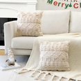 thumbnail image 2 of Set of 2 Soft Plush Short Wool Velvet Decorative Throw Pillow Covers Square Luxury Style Cushion Case Pillow Shell, 2 of 5