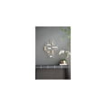 thumbnail image 5 of Geometric Wall Decor - Modern Grid Patterned Art - White & Gold Accent Wall Hanging - 31.5" x 23.5", 5 of 6