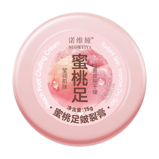 EZLIFE Loción hidratante anticongelante para pies Peach, crema reparadora de grietas secas en roll-on U5A4