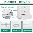 thumbnail image 5 of STANI Lateral File Cabinets,3 Drawer Metal Filing Storage Vertical Cabinets,Home Office Furniture for Organization Hanging Letter/Legal/F4/A4, 5 of 5