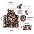 thumbnail image 7 of Boston Terrier Dog with Pioneer Flower Apron-Garden Aprons for Women with Pockets-Cotton Linen Waterproof Kitchen Cooking Gardening Aprons Adjustable for Kitchen,Cooking,BBQ and Salon 33x27 Inch, 7 of 7