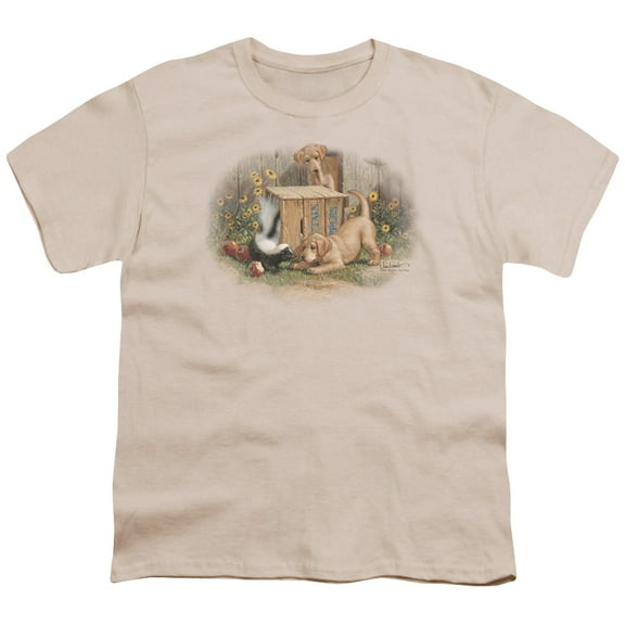 Wildlife Dont Talk Strangers Youth 18/1 T-Shirt Cream