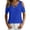 01# Blue, variant on Women's Fit Cold Shoulder Top Crisscross V-Neck Blouse Casual Summer Flowy A-Line Tunic with Short Sleeves and Ruffle Hem S-2XL