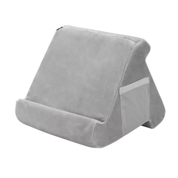 Pillow Stand for Tablet,Soft Tablet Stand Pillow Holder Dock with Pocket,Lazy Holder Reading Support Cushion for Home Bed Sofa,Multi-Angle Lap Pad for eReader Smartphones Book Magazines