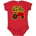 thumbnail image 3 of Inktastic Red Tractor Little Brother Boys Baby Bodysuit, 3 of 5