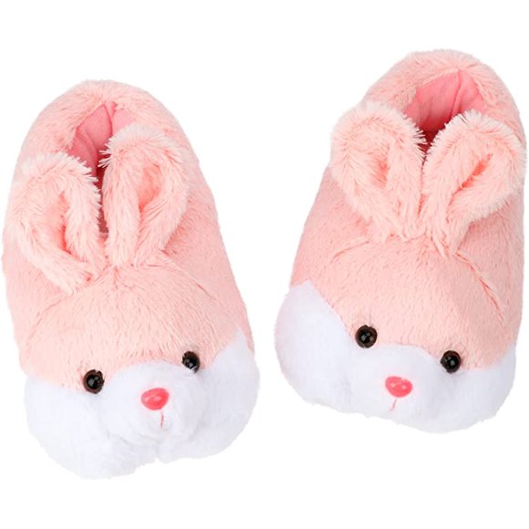 Jinsinto Classic Bunny Slippers,Women's Cute Plush Animals Slippers,Funny House Shoes Rabbit Plush Slippers, for Easter Thanksgiving Christmas Gifts Size:9-10 Pink