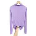 thumbnail image 3 of Blmnix Pjs Sets for Women Sleep Tops Cotton Pajamas Warm Pajamas Pjs Mock Neck Purple Long Sleeve Valentines Day Pjs,XXXXL, 3 of 4