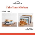 thumbnail image 4 of Spectrum Diversified Euro Steel Kitchen Lid and Dish Rack Holder Organizer, Satin Nickel, 4 of 9