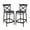 Black, variant on Home Square Cross Indoor Outdoor Counter Stool in Dark Gray - Set of 2