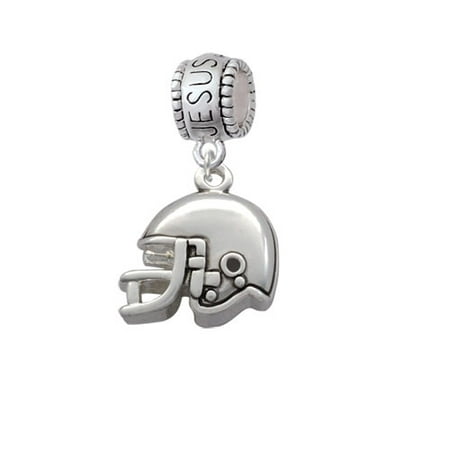 Football Helmet - Jesus Loves Me Charm Bead