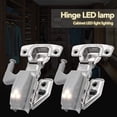 thumbnail image 2 of Luces de bisagra sin batería, luz universal para gabinete, color blanco cálido, batería de 12 V 23 A para muebles de cocina, hogar, armario, puerta., 2 of 5