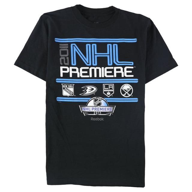 Reebok Mens NHL Premiere 2011 Graphic T-Shirt, Black, Small
