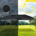 thumbnail image 6 of HOTEEL 10x20 Pop Up Canopy Tent Outdoor Shelter for Parties Weddings, Easy Set Up Waterproof Portable Canopy with Carry Bag & 4 Sandbags, Black, 6 of 8